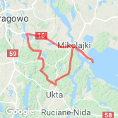 Mapa Kosewo - Mikołaki - Kadzidłowo - Kosewo